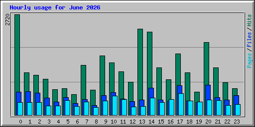 Hourly usage for June 2026