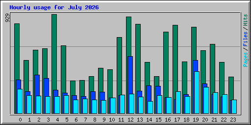 Hourly usage for July 2026